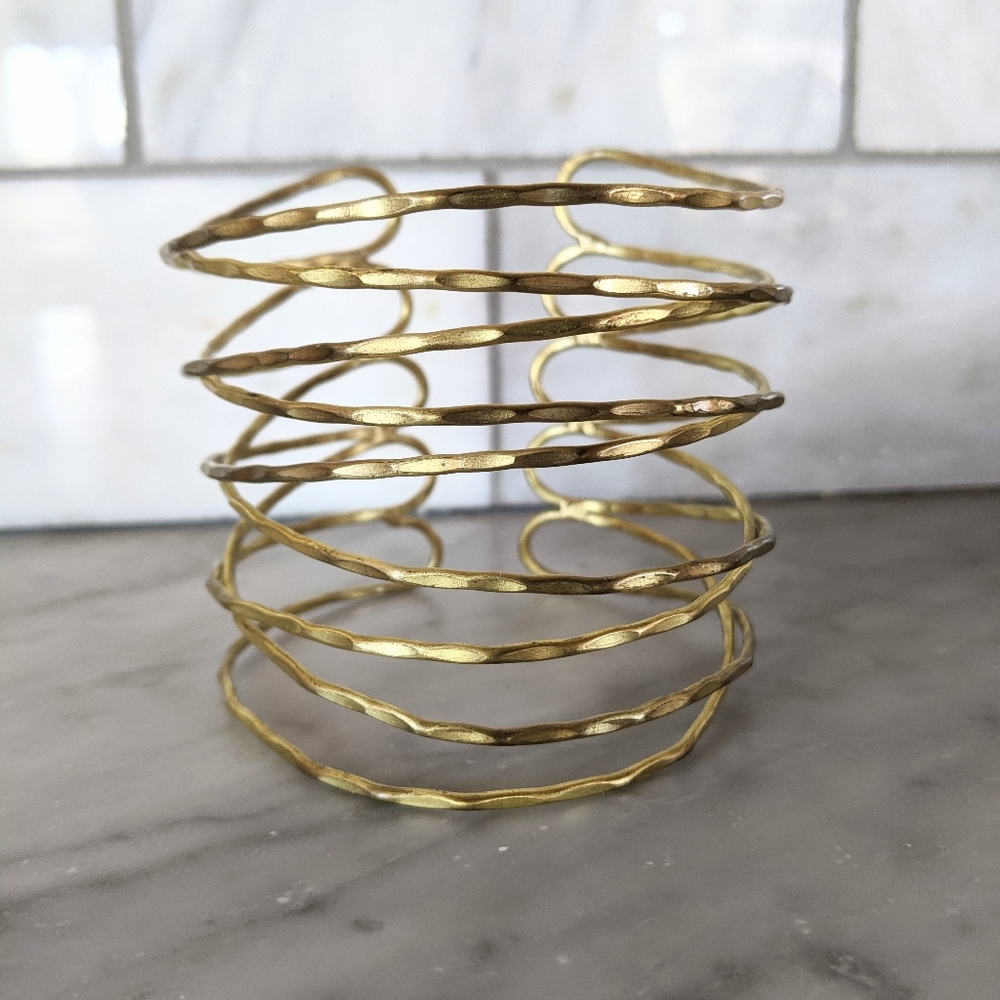 Free People Brass Hammered Upper Arm Cuff